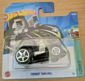 Hot Wheels TWIN MILL BLACK treasure hunt TH HW TOONED 1:64 2022 Short Card - Picture 1 of 1