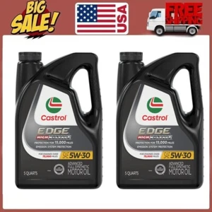 2 Pack Castrol EDGE High Mileage 5W-30 Advanced Full Synthetic Motor Oil - Picture 1 of 14