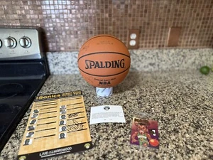 Seattle Supersonics Spalding NBA Game Ball Genuine Leather Basketball Signed - Picture 1 of 9