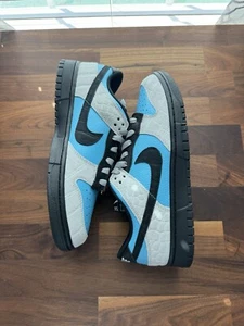 Nike ID Dunk Low By You Black Grey Blue FJ2253-901 Men's 9.5 Womens Sz 11 No Lid - Picture 1 of 6