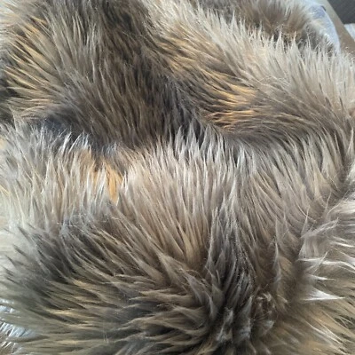 NEW Pottery Barn Luxe bean bag slipcover  L 41” Nickel Gray Faux Fur~ sample - Image 1 of 3