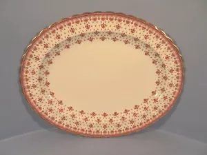 SPODE FLEUR DE LYS RED PATTERN, OVAL MEAT PLATE/SERVING PLATTER, 1ST QUALITY  - Picture 1 of 4