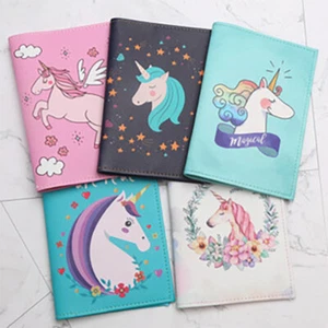 Rainbow Unicorn Cute Passport Cover Travel ID Holder Wallet Card Ticket Pouch - Picture 1 of 21