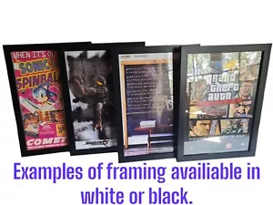 Vtg Music Adverts Mini Poster All Are FRAMED 80s 90s "8 x 12" - Picture 1 of 343