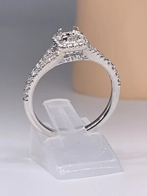 0.50ctw Gabriel & Co.14k White Gold Diamond Halo Semi Mount Engagement ring sz10 - Image 1 of 4
