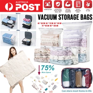 New Vacuum Storage Bags Clothes Sealer Bags Space Saver Storage Seal Compressing - Picture 1 of 12