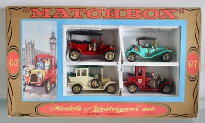 Matchbox Models of Yesteryear Geschenkset G-7 60er Jahre enthält Y-1, Y-3, Y-11 & Y-14 - Bild 1 von 2