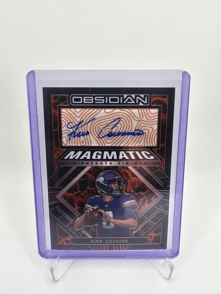 KIRK COUSINS 2022 OBSIDIAN MAGMATIC ORANGE AUTOGRAPH AUTO /25 Q2774 - Image 1 of 4