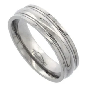 Men's Comfort Fit Titanium Size 10 Wedding Band 6mm Highly Polished C34 - Picture 1 of 1