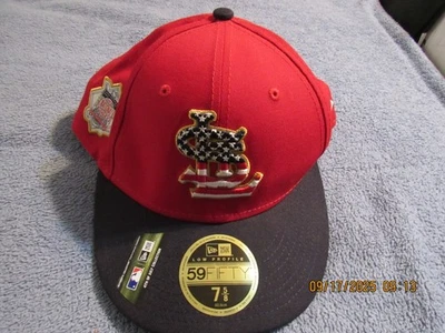 New Era 59Fifty St. Lous Cardinals Hat Cap Fitted 7 5/8 July 4th Collection New - Image 1 of 4