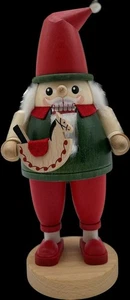 Wood Nutcracker Gnome With Rider Colourful Height 23cm Leprechaun Figurine - Picture 1 of 1