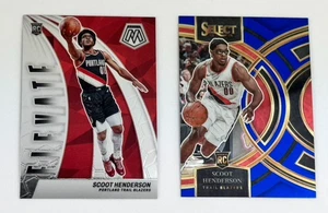 Scoot Henderson 2023-24 Panini Mosaic #9 Elevate & Select #129 RC - Lote de 2 tarjetas - Imagen 1 de 5
