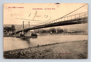 1909 Au Pays Lorrain Corny-Noveant Le Vieux Pont Bridge Lorraine France Postcard - Picture 1 of 4