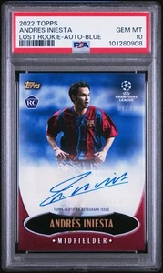 Topps Lost Rookie Andrés Iniesta 2022/10 Auto RC PSA 10 Barcelona - Imagen 1 de 2