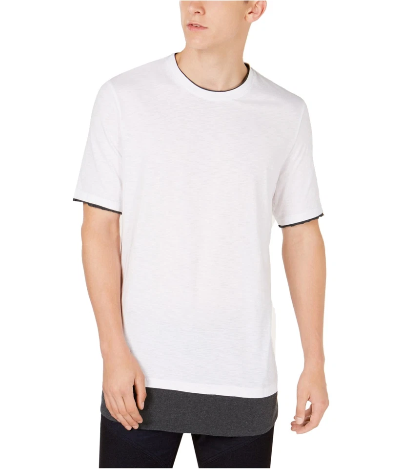 Camiseta básica I.N.C para hombre en bloques de colores, blanco puro, XL 897100038145 Foto 1 de 1