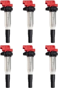 TRQ High Performance Ignition Coil Set Compatible with 2001-2021 BMW 6-PCS - Picture 1 of 7