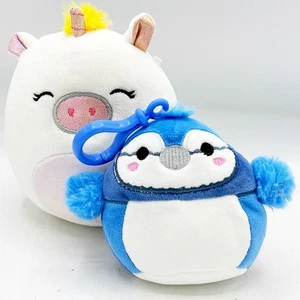 Squishmallows Unicorn 6" Plush and Babs the Blue Bird Clip - Picture 1 of 6