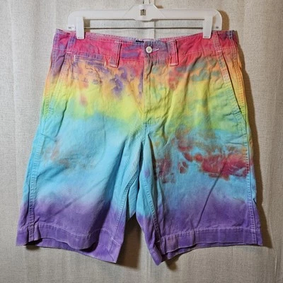 American Living Men's Colorful Tie Dye Chino Shorts 10 Inch Inseam Size 32 - Image 1 of 4