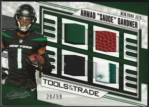 Ahmad Sauce Gardner 2023 Absolute Tools of The Trade reliquias cuádruples/99 chorros 🔥 - Imagen 1 de 2