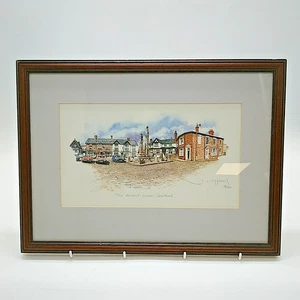 The Ancient Crosses Sandbach by G. A Mitchell Art Print Limited Ed Signed Framed - Picture 1 of 22