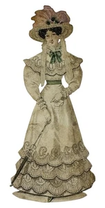 VICTORIAN PAPER DOLL FOR COLORING – 1890’S - Picture 1 of 3