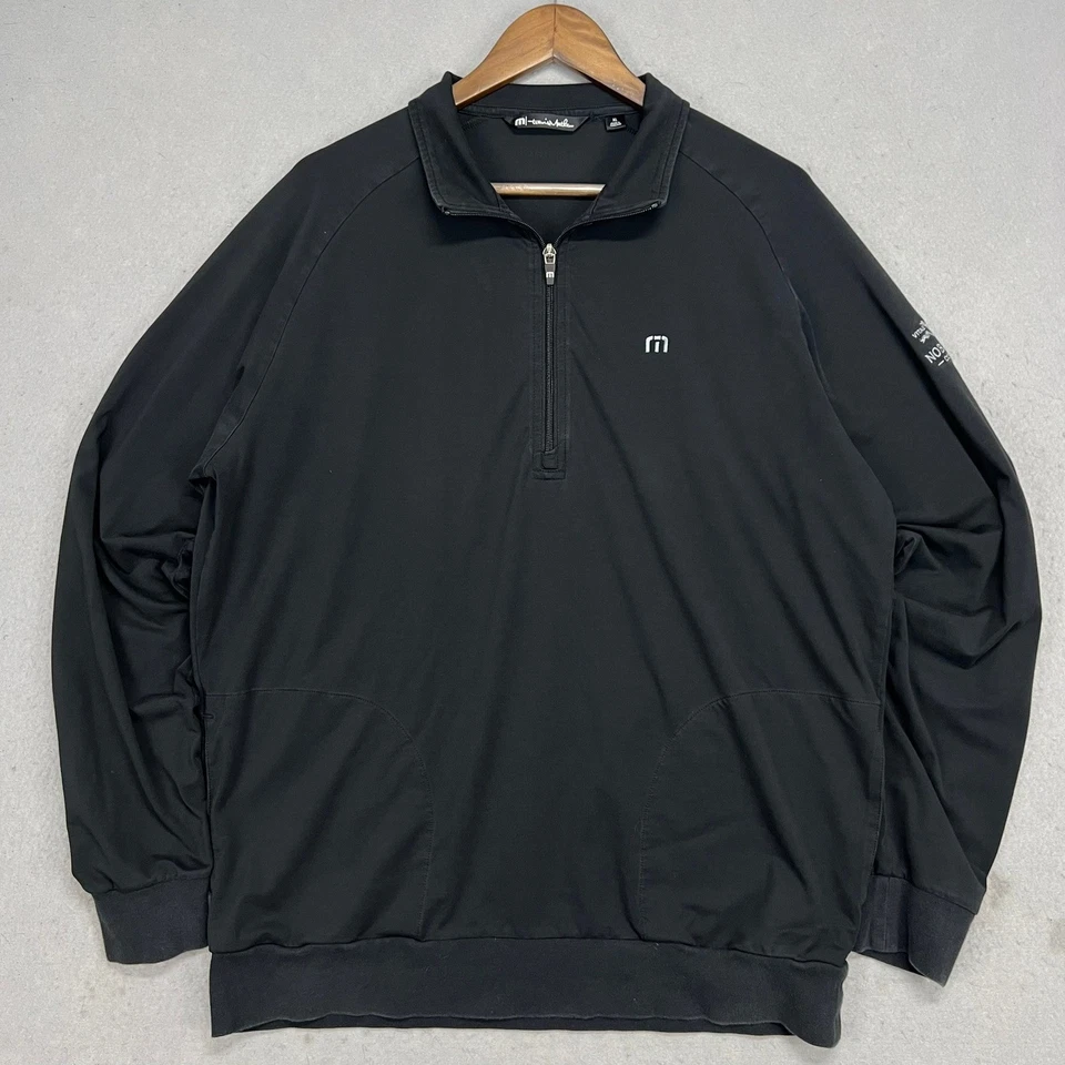 Мужской пуловер Travis Mathew черный 1/4 на молнии куртка для гольфа коллекция XL Noble Vines - Изображение 1 из 4