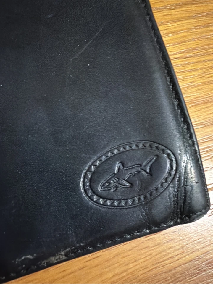 Tarjeta billetera de cuero negra para hombre de Greg Norman Foto 1 de 4