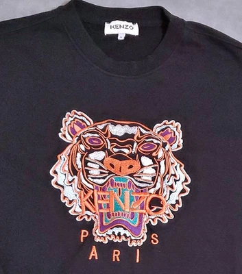 SUDADERA KENZO PARIS TIGRE BORDADA NARANJA NEGRO XL Foto 1 de 4