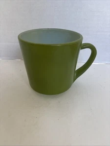 Vintage Anchor Hocking Fire King Kaffeebecher Tasse Avocado Grün Made in USA - Bild 1 von 5