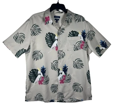Croft & Barrow Hawaiian Shirt Men's L Tropical Print Short Sleeves Button-Up - Image 1 of 4