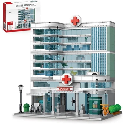 Illuminated Modular Hospital Building Kit - 10.23x6.88x11.22 Inches, 3.83 Lbs - Image 1 of 4