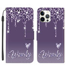 Flip Personalised Phone Case Wallet Leather Cover For Iphone 14 Pro Max 13 12 15