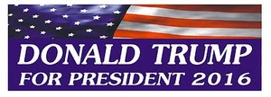 DONALD TRUMP 2016  TRUMP FOR PRESIDENT BUMPER STICKER or helmet sticker D822 - Picture 1 of 1
