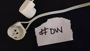 2 x T5 Fluorescent Lamp Holder 2 Foot Cable Lead White 1 Pair UK Seller #DW - Picture 1 of 1