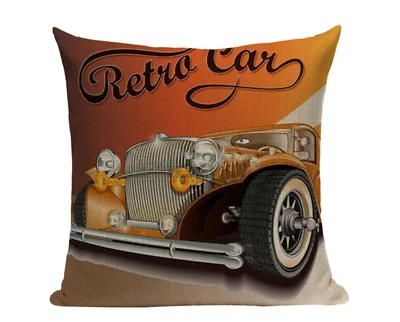 Retro Car VC8 Pillow Cover Retro Classic Automobile California USA Vintage Auto - Image 1 of 4