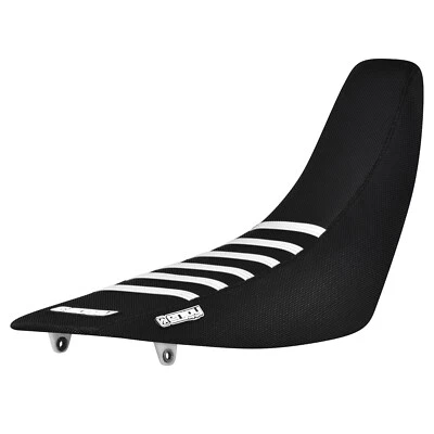 2000-2007 Honda XR 650R Seat Cover By Enjoy MFG ALL BLACK WHITE RIBS #414 - Image 1 of 4