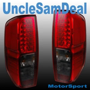 FOR NISSAN FRONTIER EURO RED SMOKE LENS LED L.E.D. TAIL LIGHT PAIR DIRECT FIT - Bild 1 von 2
