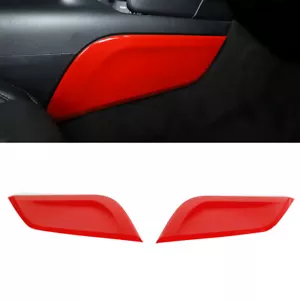 Red Gear Shift Box Side Cover Trim Bezel Decor For Ford Mustang 15+ Accessories - Foto 1 di 8