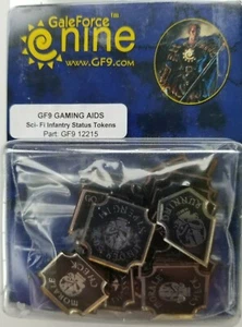 Gale Force Nine Gaming Aids Ciencia Ficción Infantería Estatus Tokens GF9 12215 NUEVO - Imagen 1 de 1
