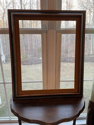 wood frame 22”x26” beautiful gilded gold black musterd yellow Antique - Image 1 of 4