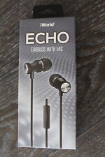 Earbuds with Mic iWorld Echo Noise Isolating Ear Buds Silver Gold Pink Blue NIB