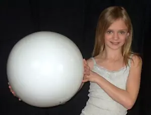 20" Inflatable WINTER WHITE Beach Balls - Glossy Vinyl - Picture 1 of 3