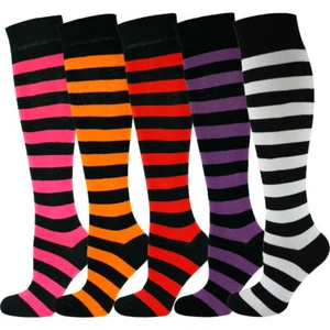 Mysocks 5 Pair Unisex Knee High Stripe Multi Colour Socks - Picture 1 of 2