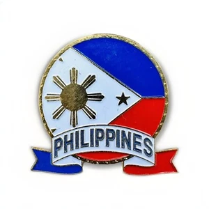 Philippines Flag Crest Lapel Hat Pin - Picture 1 of 4