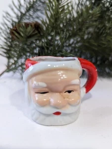 Vintage Miniatur Keramik Weihnachtsmann Tasse Weihnachten - Bild 1 von 6