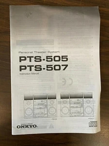 ONKYO PTS-505 AND PTS-507 Owner’s Manual/Instruction Manual *Original* - Picture 1 of 1