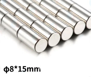 Wholesale 8x15mm Strong Rare Earth Neodymium NdFeB Cylinder Round Magnets N50 - Picture 1 of 2