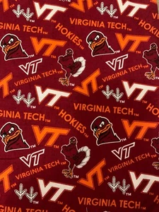 Virginia Tech Hokies Fabric 41in x 35in - Picture 1 of 1