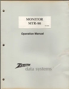 1981 Zenith data systems Operational Manual Computer Monitor MTR-90 - Picture 1 of 1