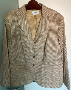 delMod: leichter Blazer, Brauntöne,  getragen, Gr. 48 - Bild 1 von 7